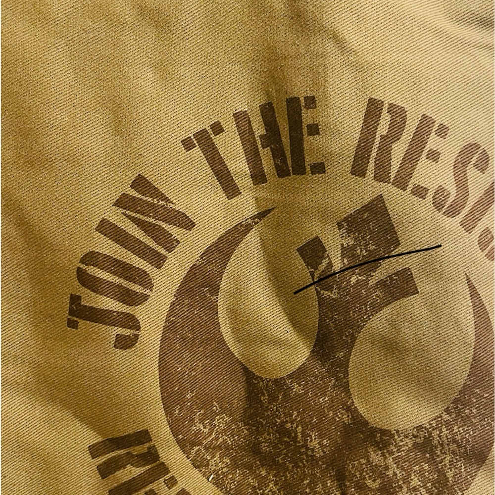 Loungefly Star Wars Rebel Olive Green Canvas Backpack with Brown Accents - Picture 7 of 13